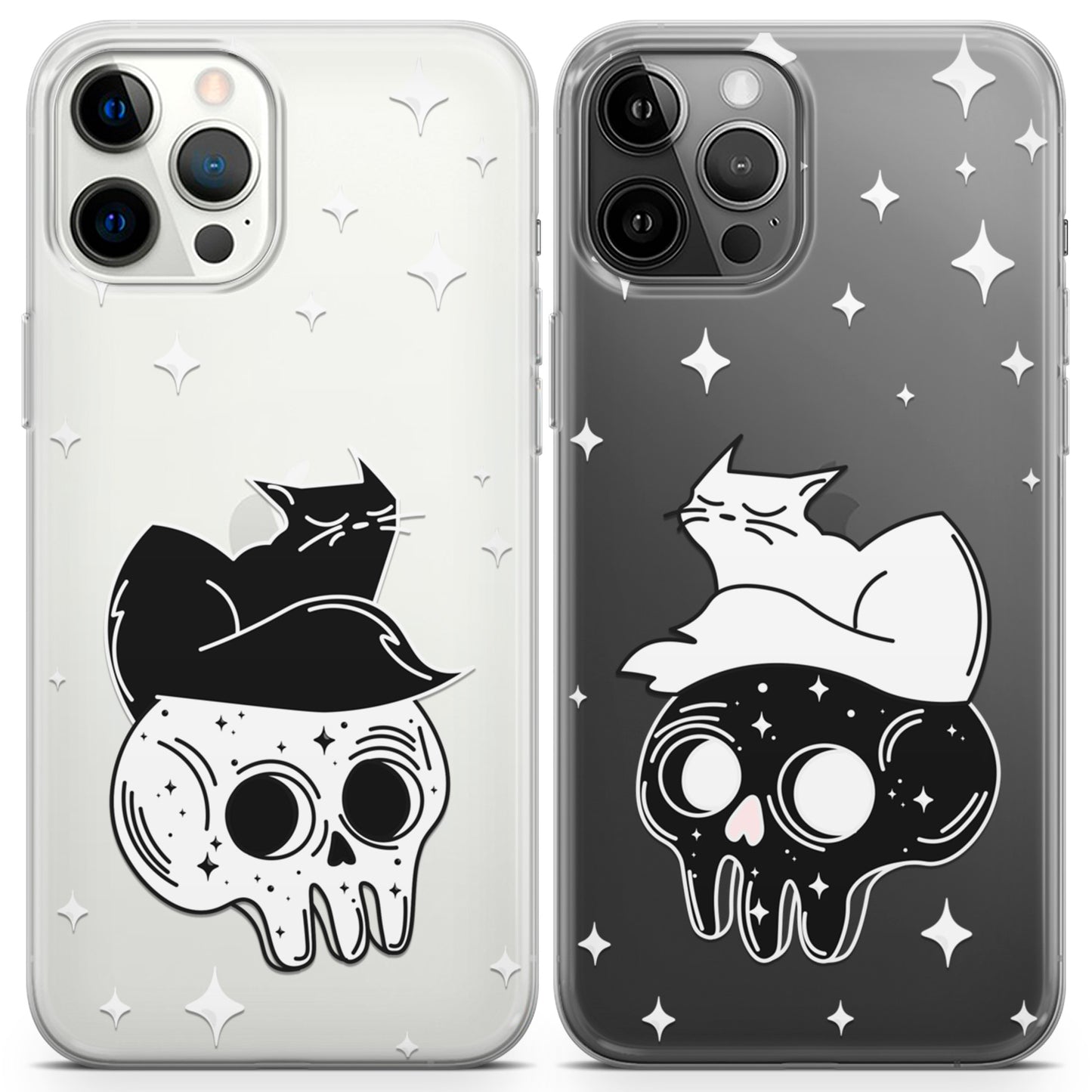 Cavka iPhone Couple Cases Witchy Cats