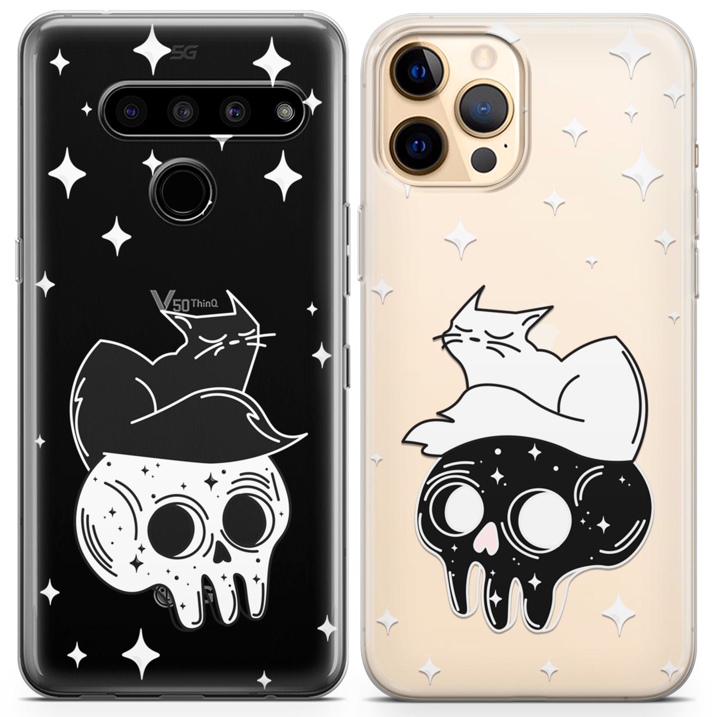 Cavka iPhone Couple Cases Witchy Cats