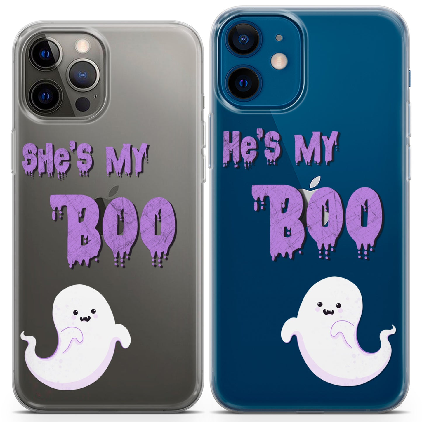 Cavka iPhone Couple Cases Funny Ghosts