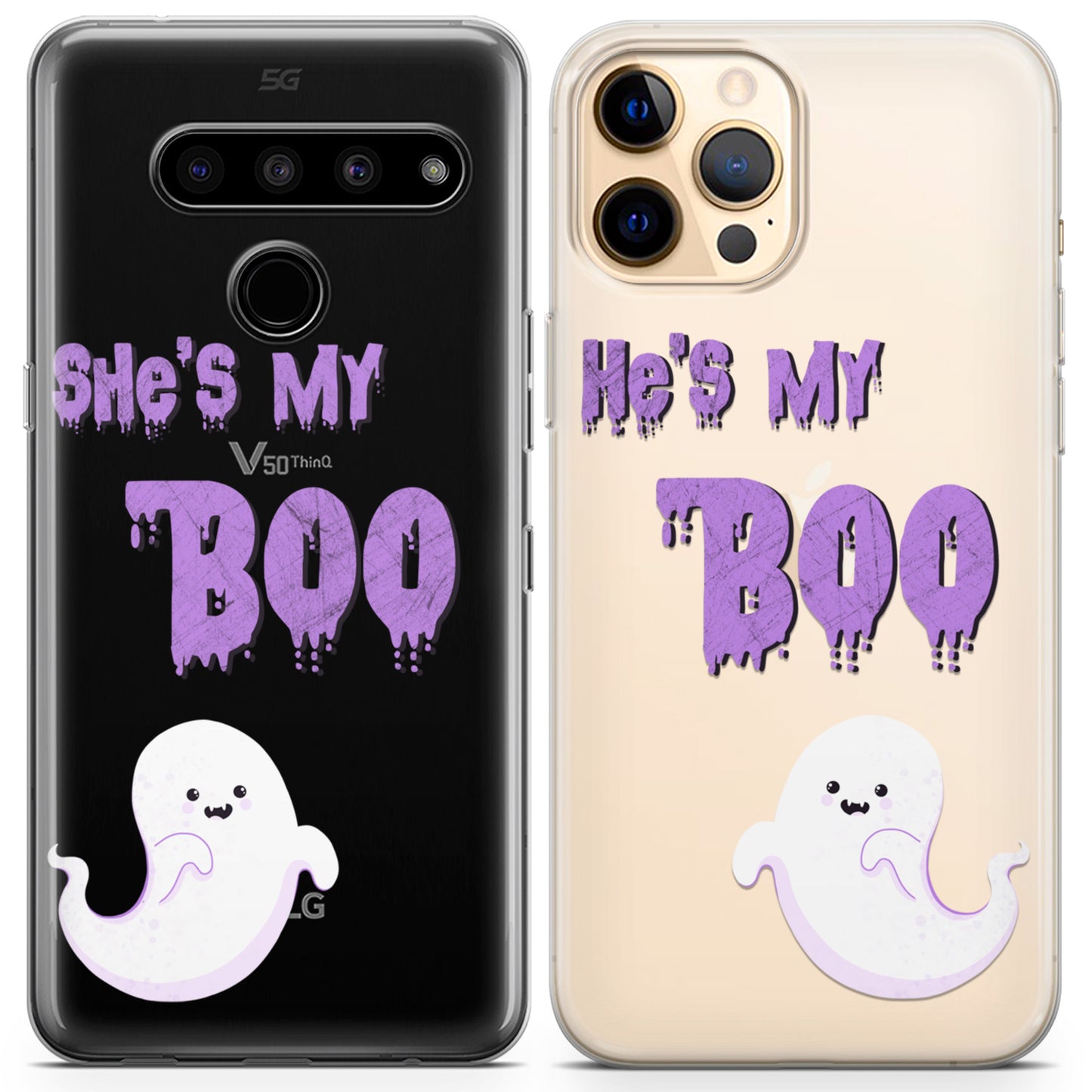 Cavka iPhone Couple Cases Funny Ghosts