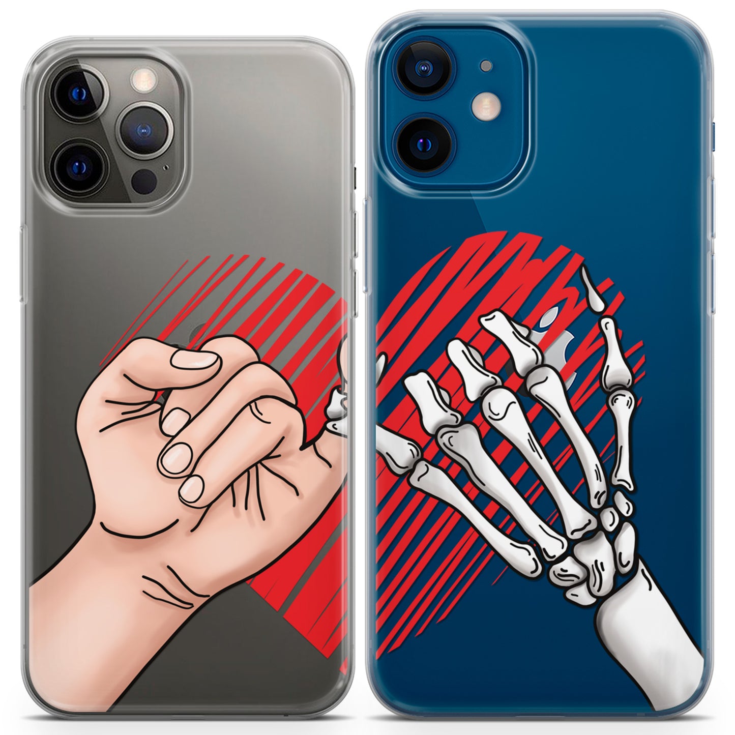 Cavka iPhone Couple Cases Pinky Promise Skeleton