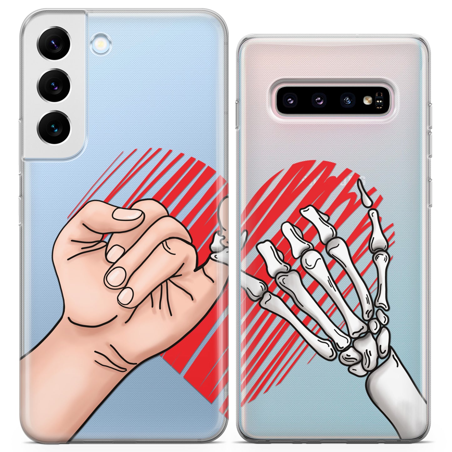 Cavka iPhone Couple Cases Pinky Promise Skeleton