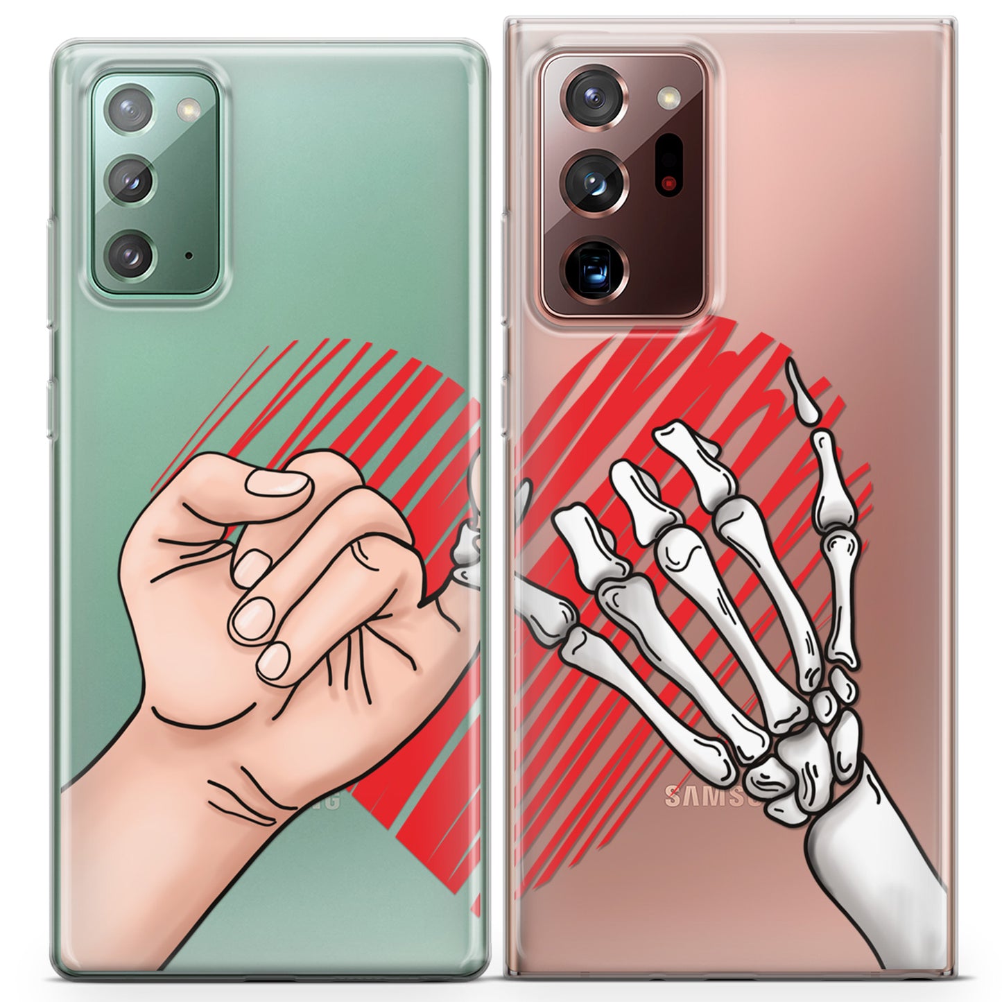 Cavka iPhone Couple Cases Pinky Promise Skeleton