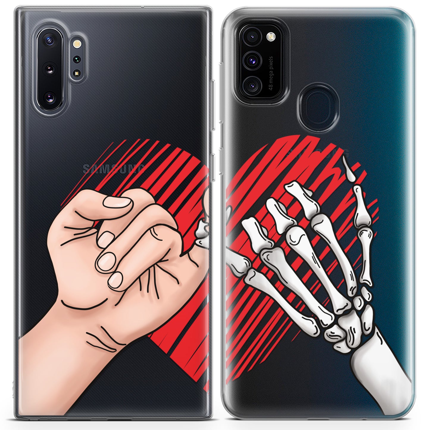 Cavka iPhone Couple Cases Pinky Promise Skeleton