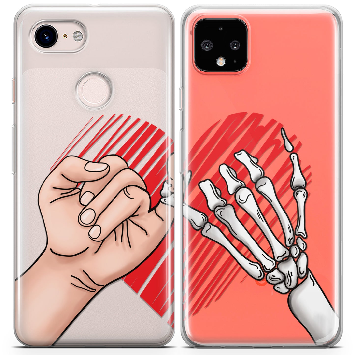 Cavka iPhone Couple Cases Pinky Promise Skeleton