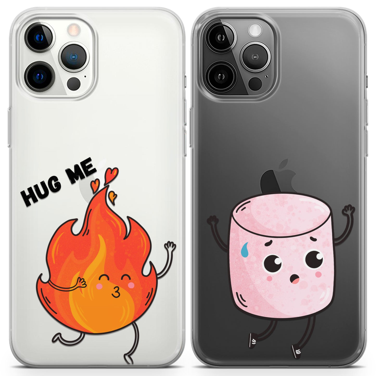 Cavka iPhone Couple Cases Funny Marshmallow