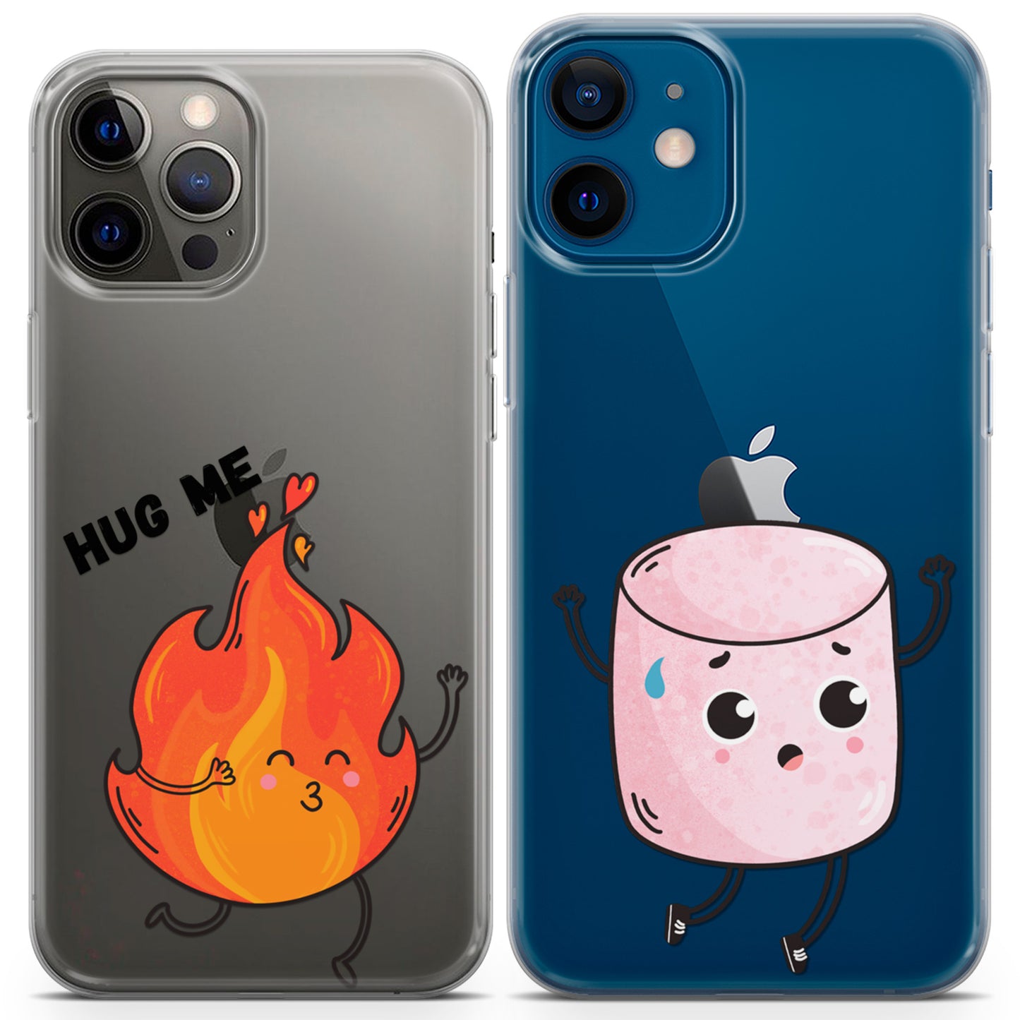 Cavka iPhone Couple Cases Funny Marshmallow