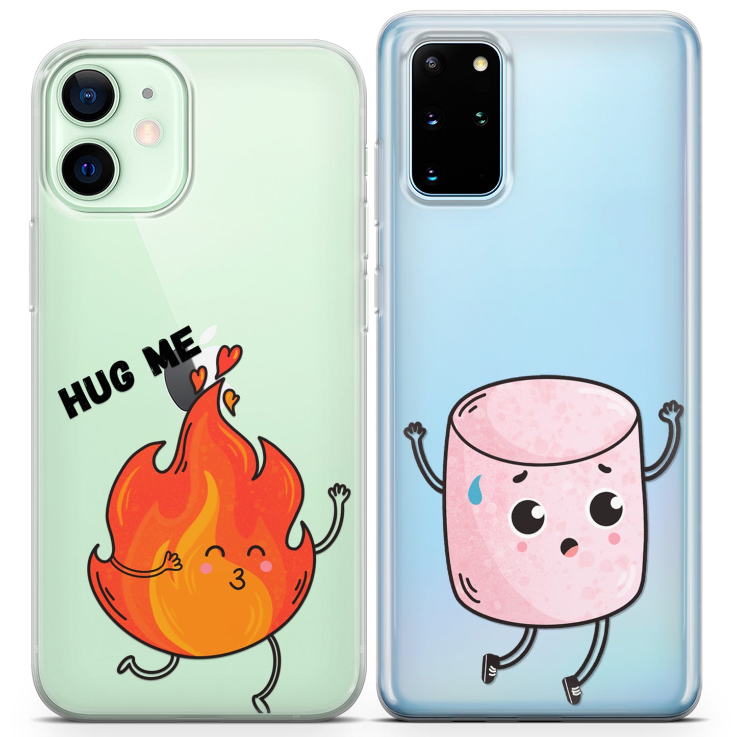 Cavka iPhone Couple Cases Funny Marshmallow