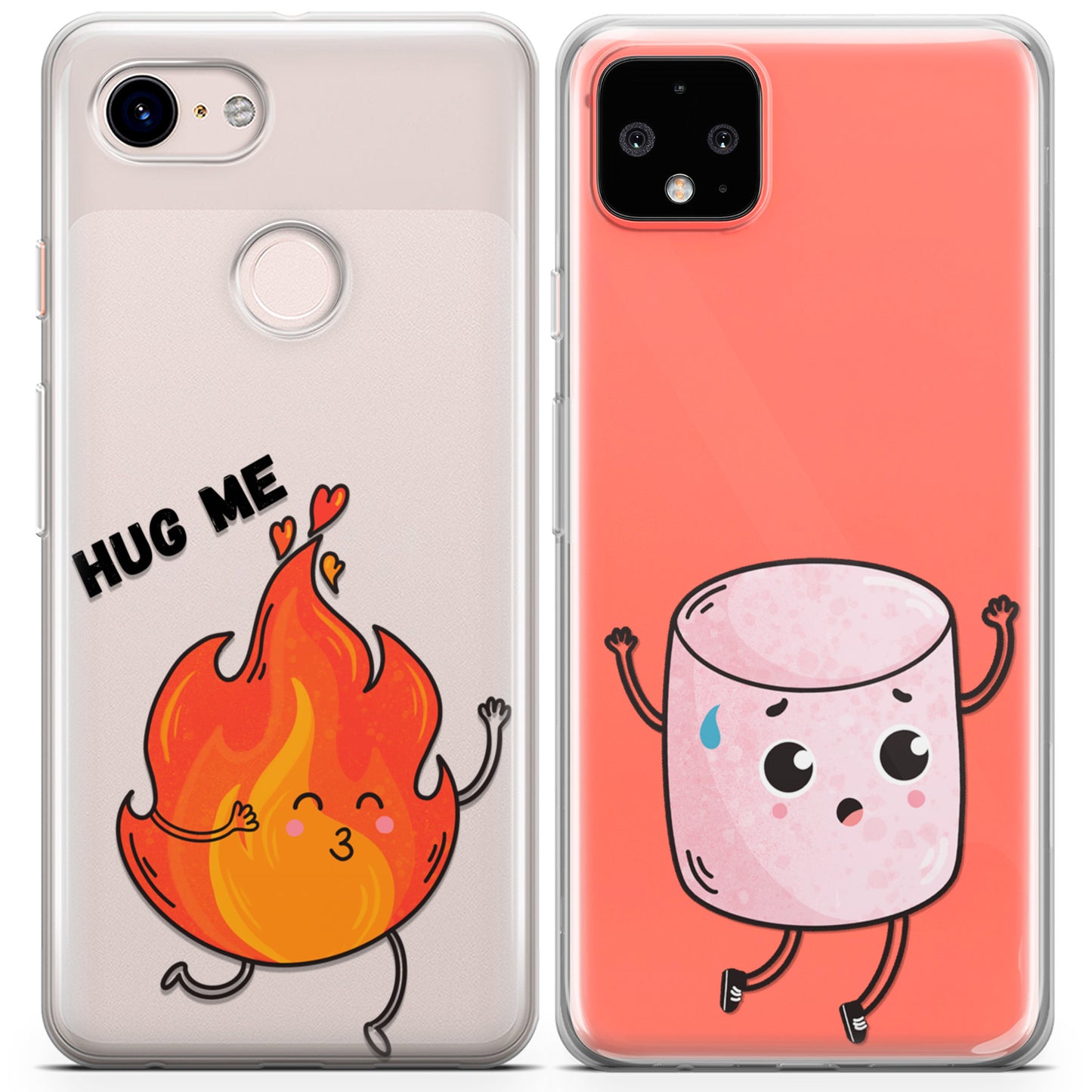 Cavka iPhone Couple Cases Funny Marshmallow