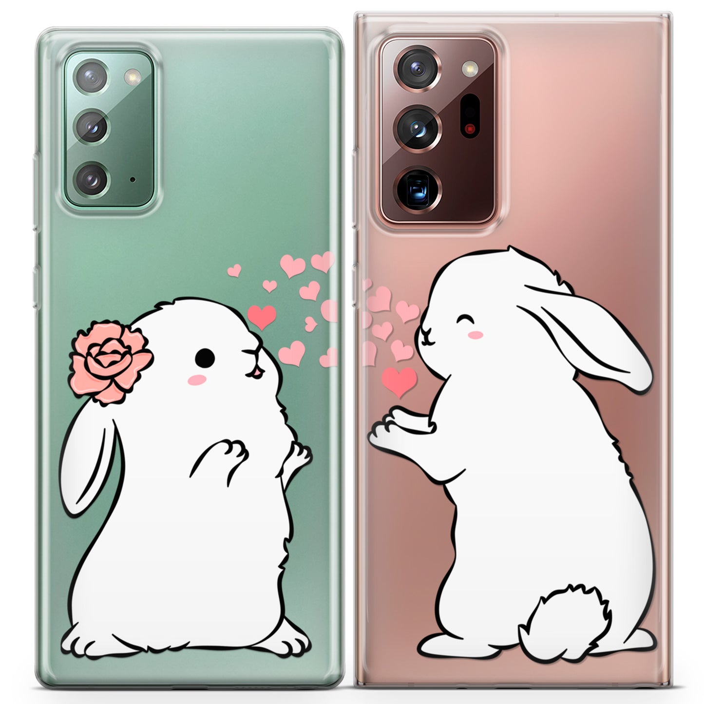 Cavka iPhone Couple Cases White Bunnies