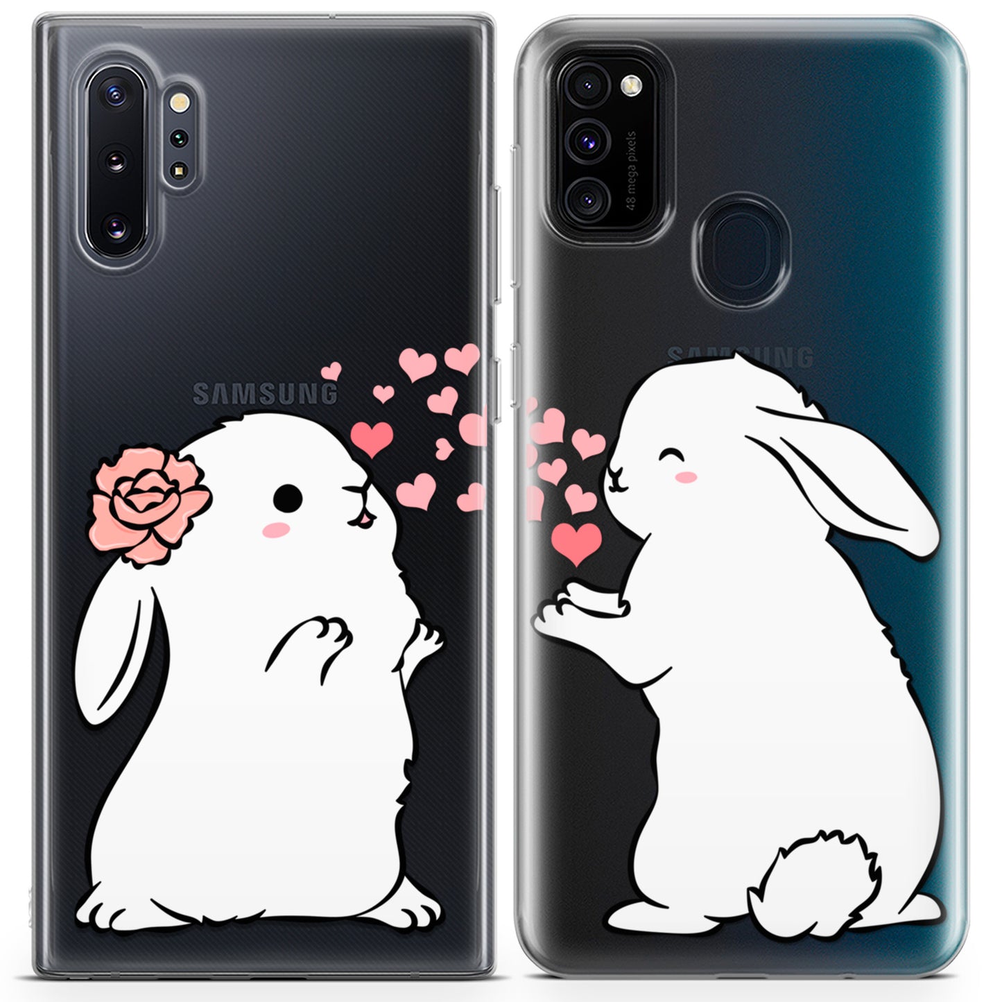 Cavka iPhone Couple Cases White Bunnies