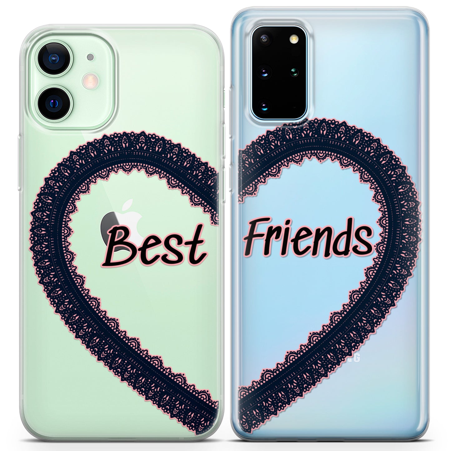 Cavka iPhone Couple Cases Best Friends Heart