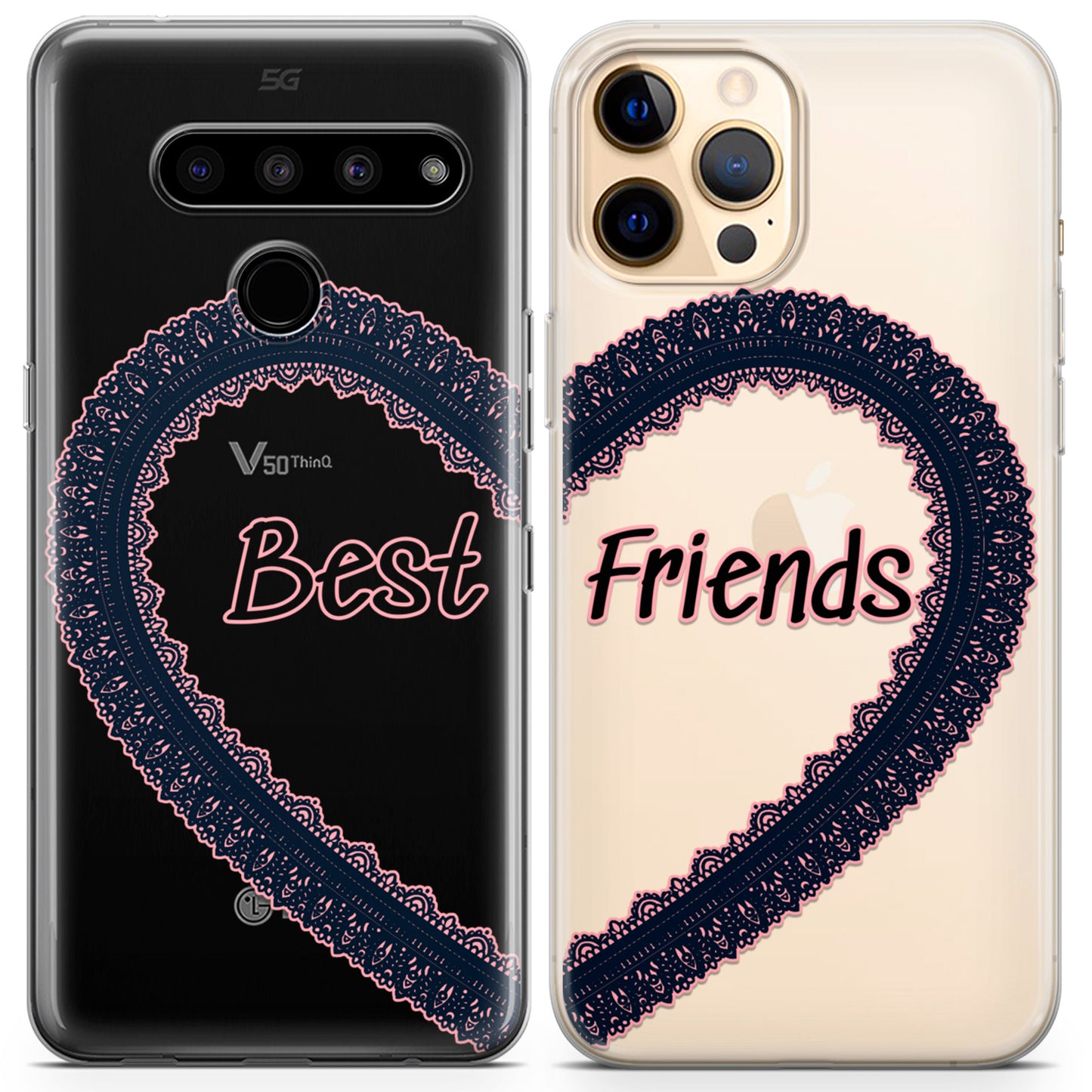 Cavka iPhone Couple Cases Best Friends Heart