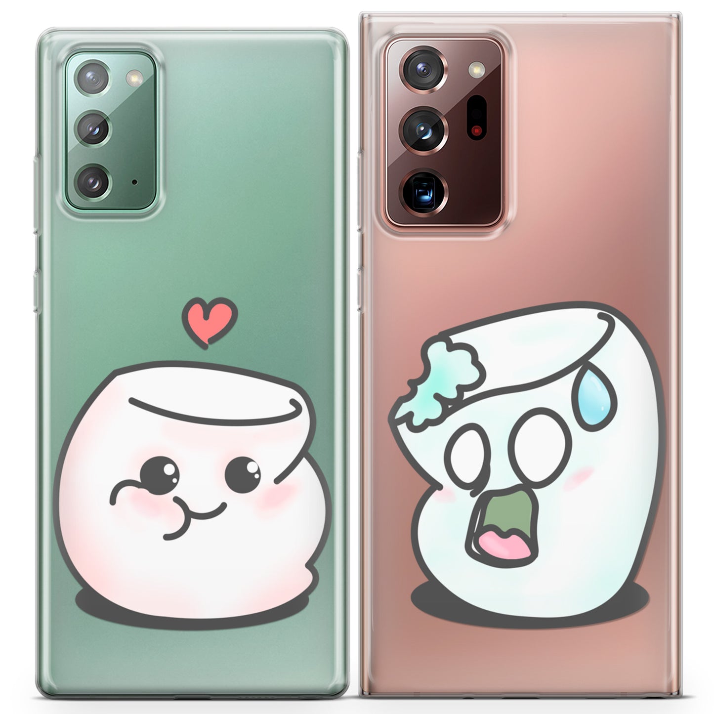 Cavka iPhone Couple Cases Adorable Marshmallow