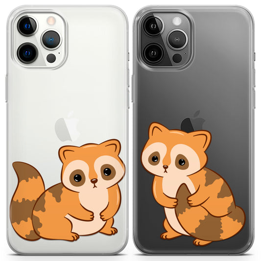 Cavka iPhone Couple Cases Cute Raccoons