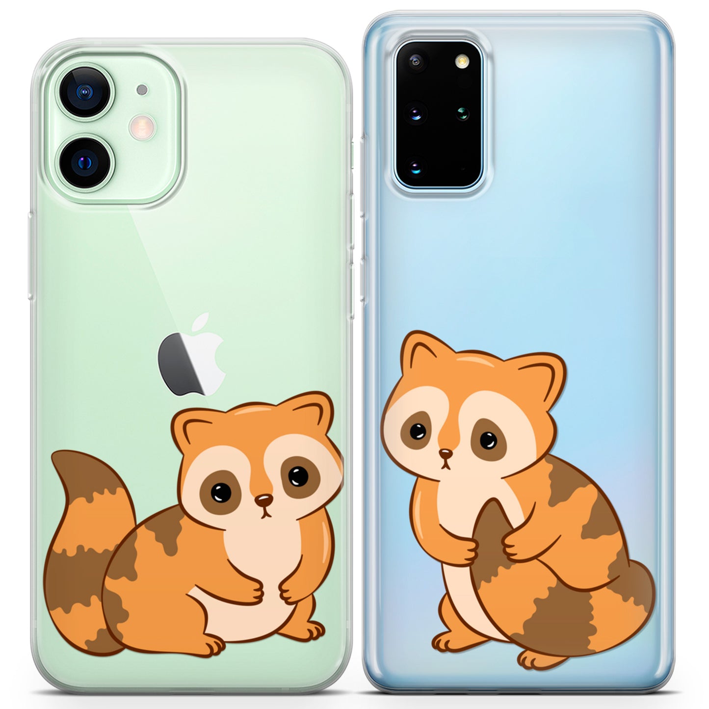 Cavka iPhone Couple Cases Cute Raccoons