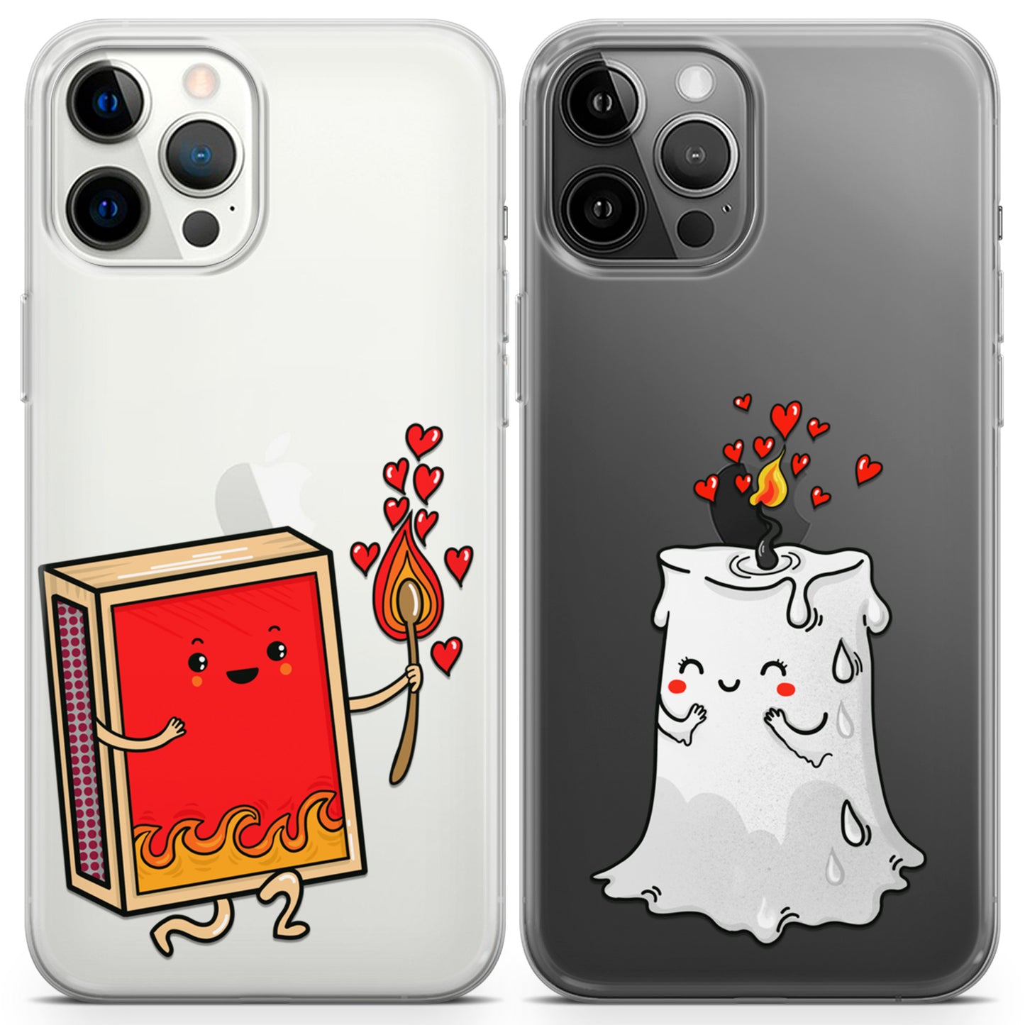 Cavka iPhone Couple Cases Match and Candle