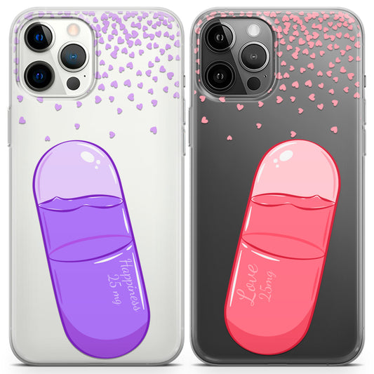 Cavka iPhone Couple Cases Positive Pills