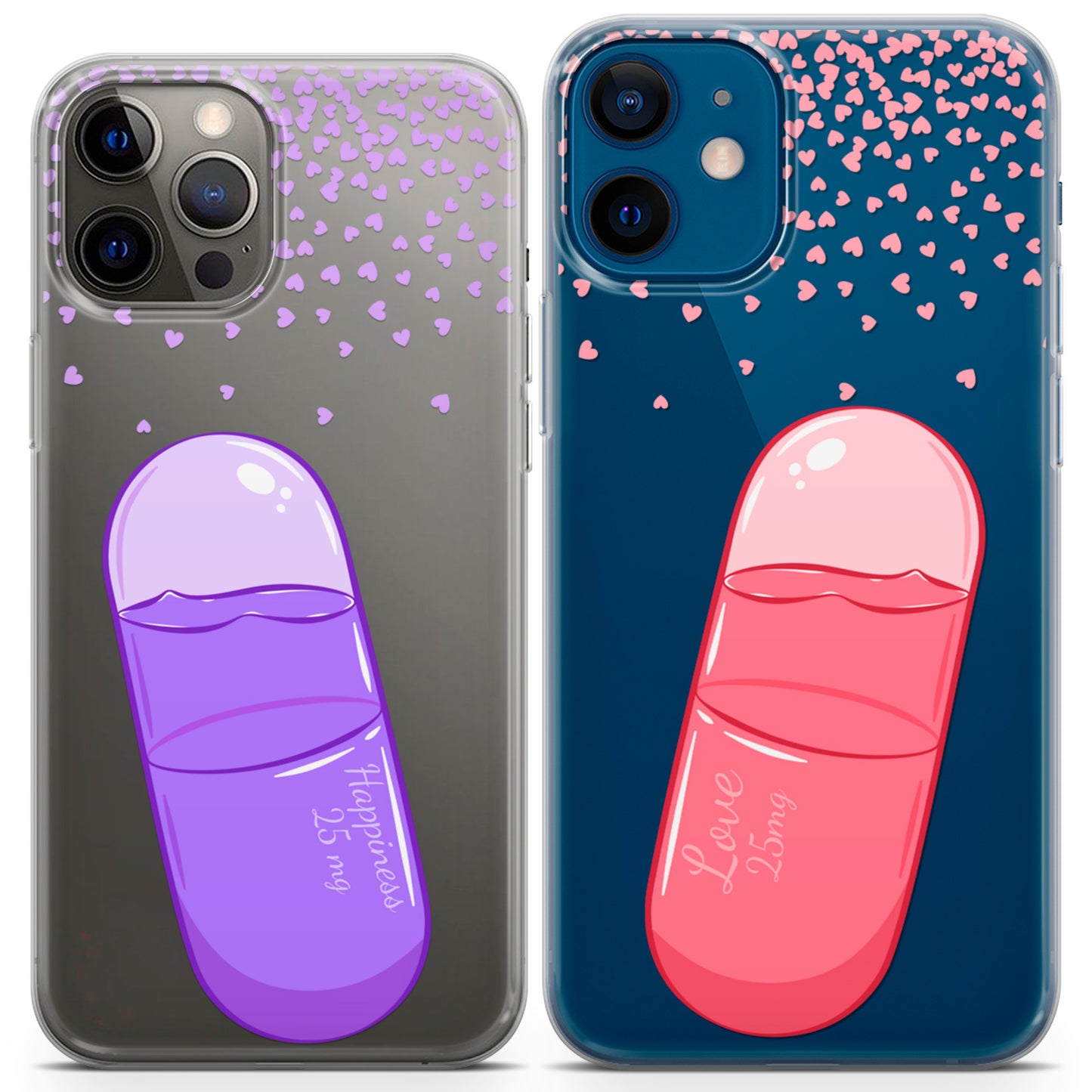 Cavka iPhone Couple Cases Positive Pills