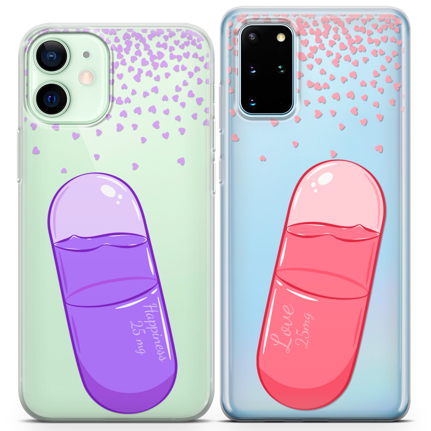 Cavka iPhone Couple Cases Positive Pills