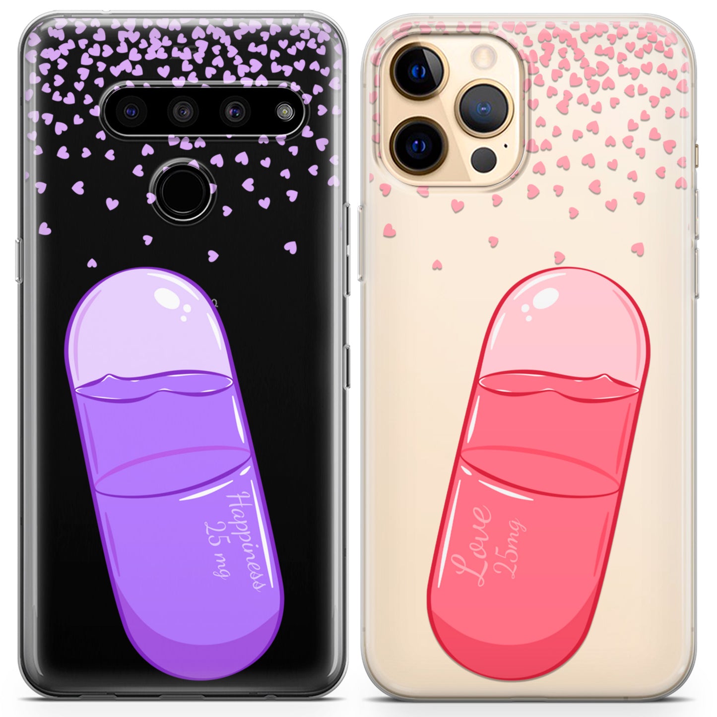 Cavka iPhone Couple Cases Positive Pills