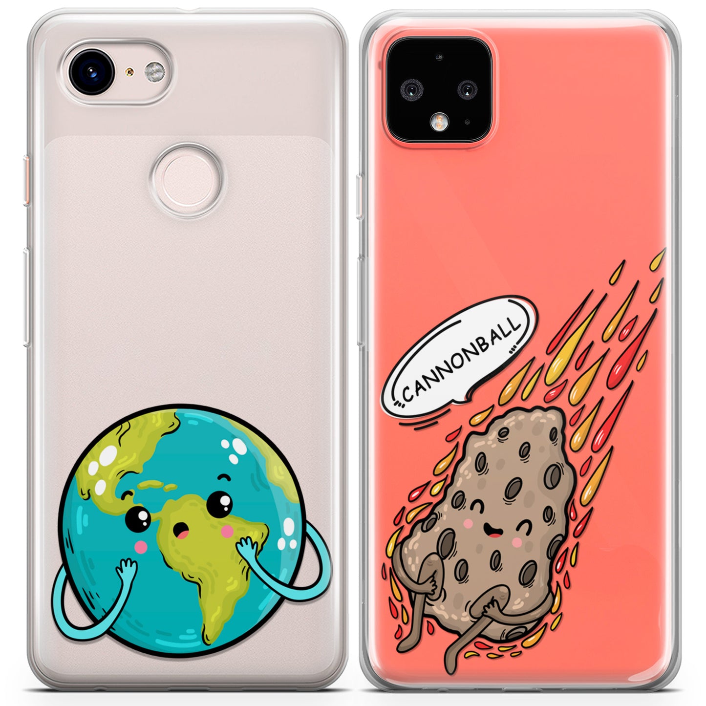 Cavka iPhone Couple Cases Earth and Meteorite