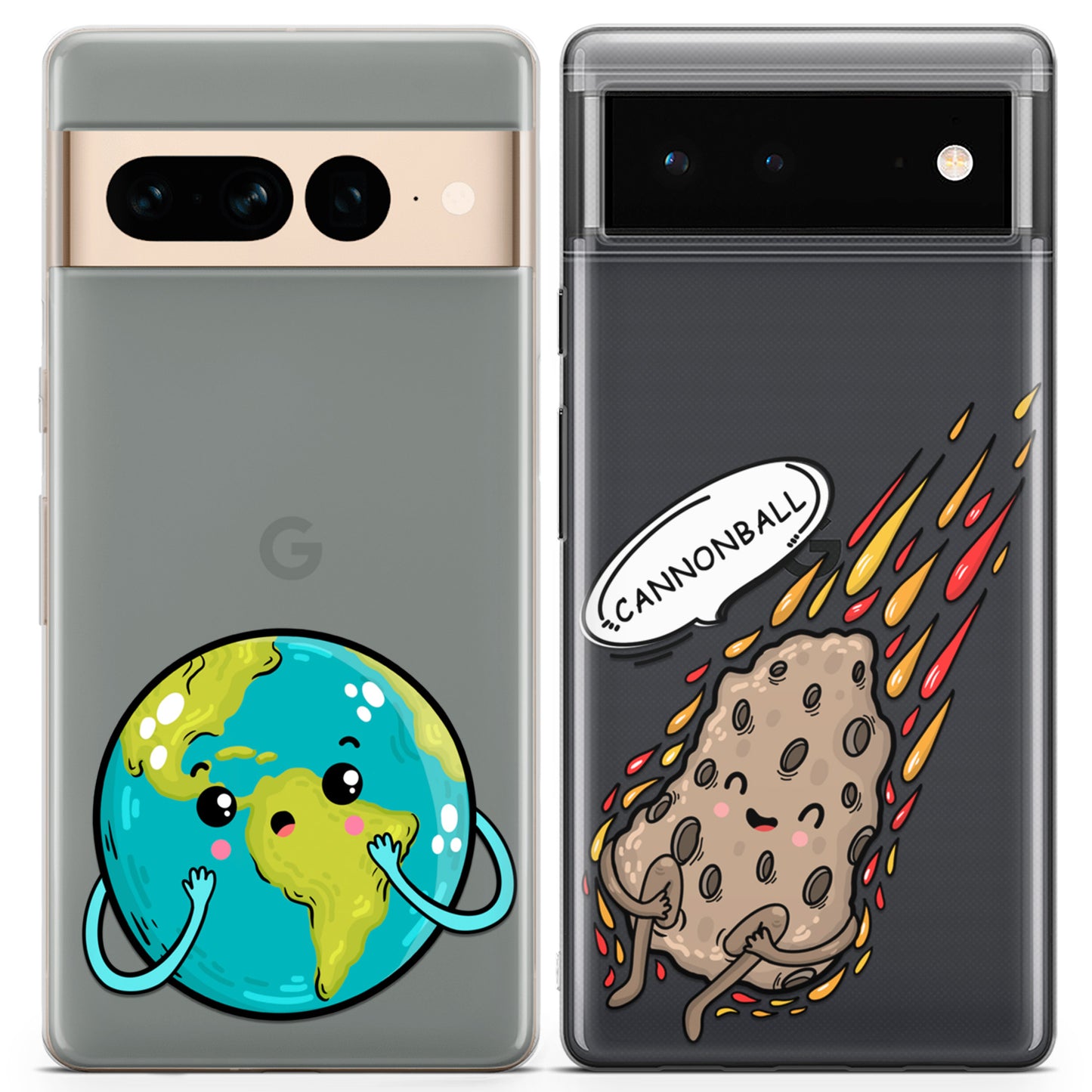 Cavka iPhone Couple Cases Earth and Meteorite