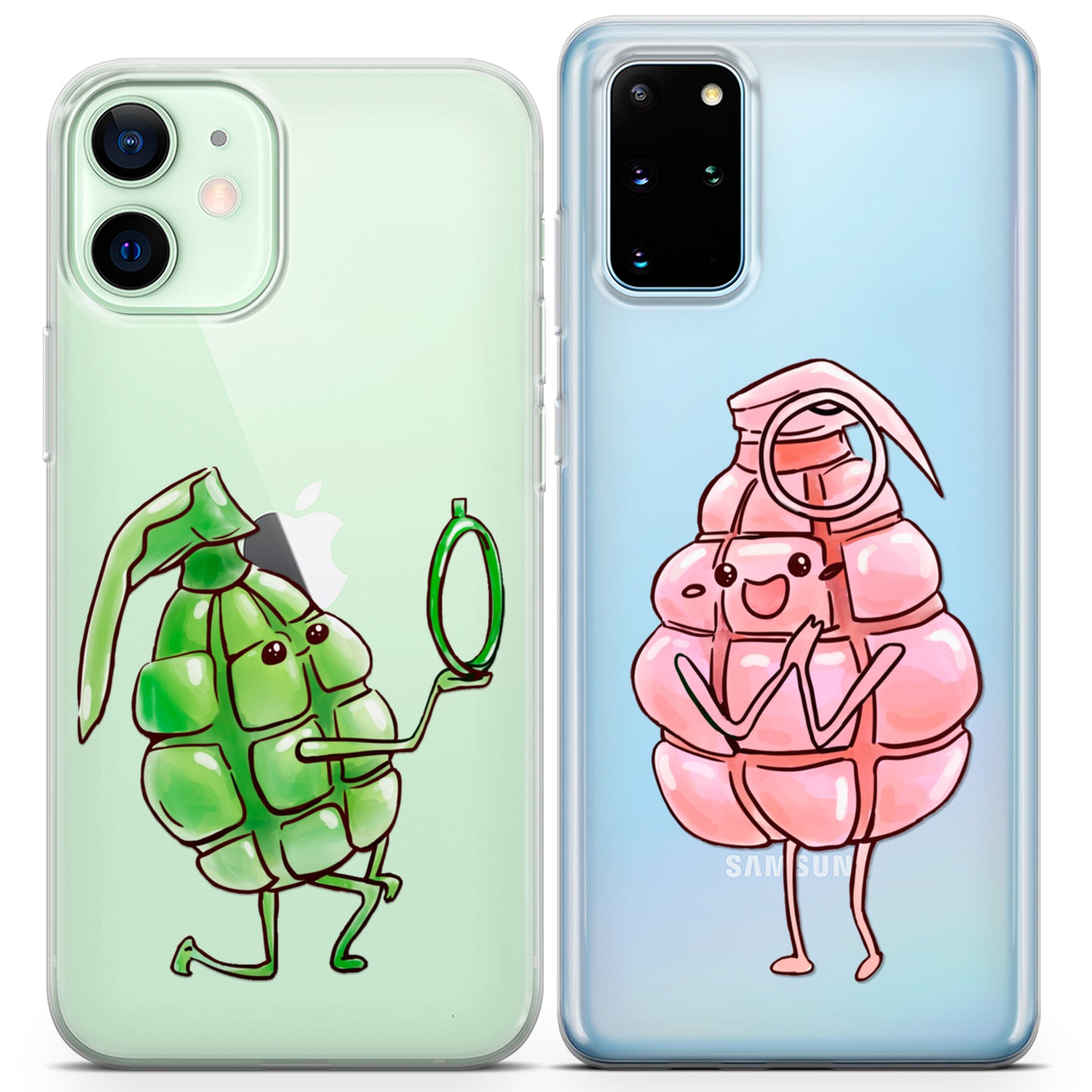 Cavka iPhone Couple Cases Cute Grenades