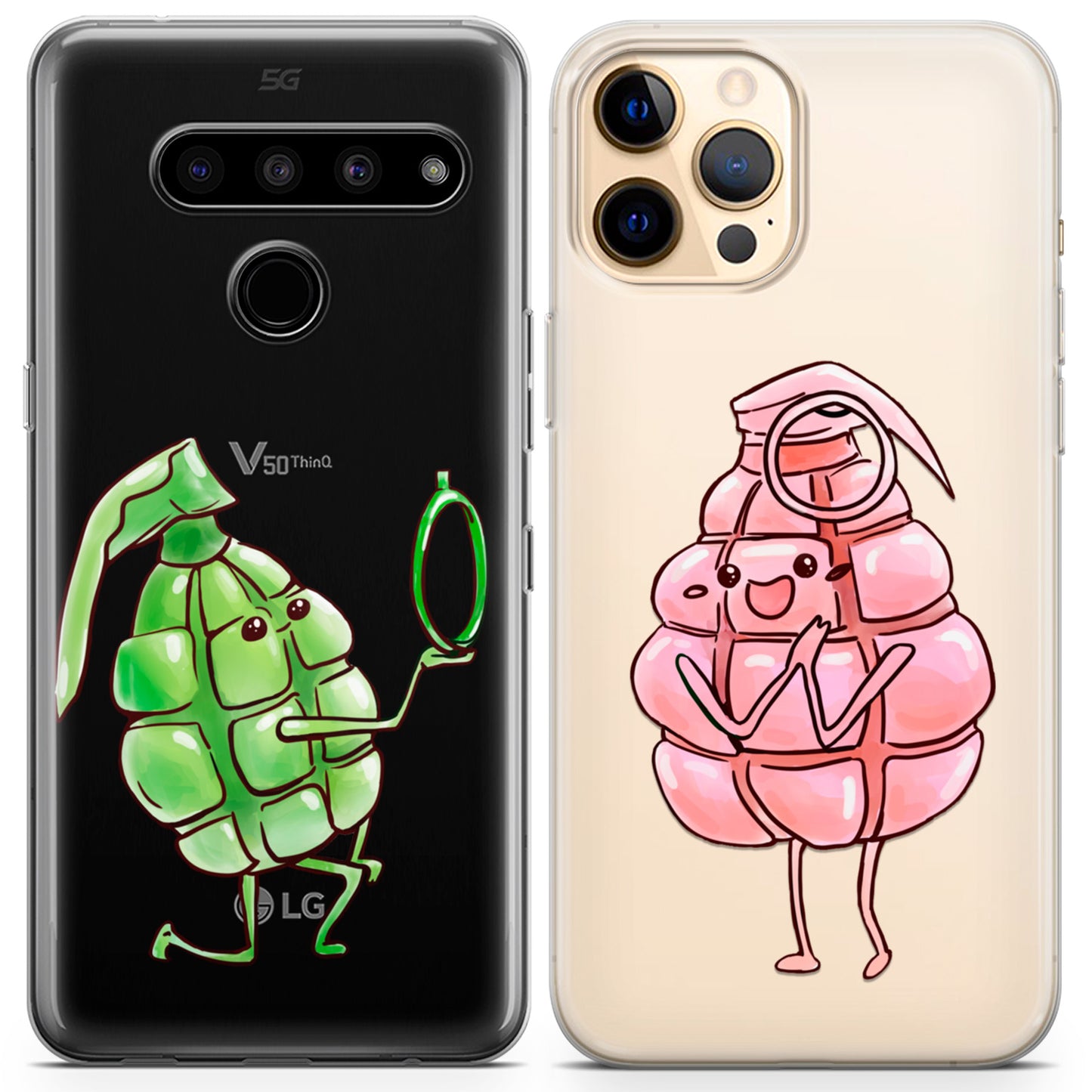 Cavka iPhone Couple Cases Cute Grenades