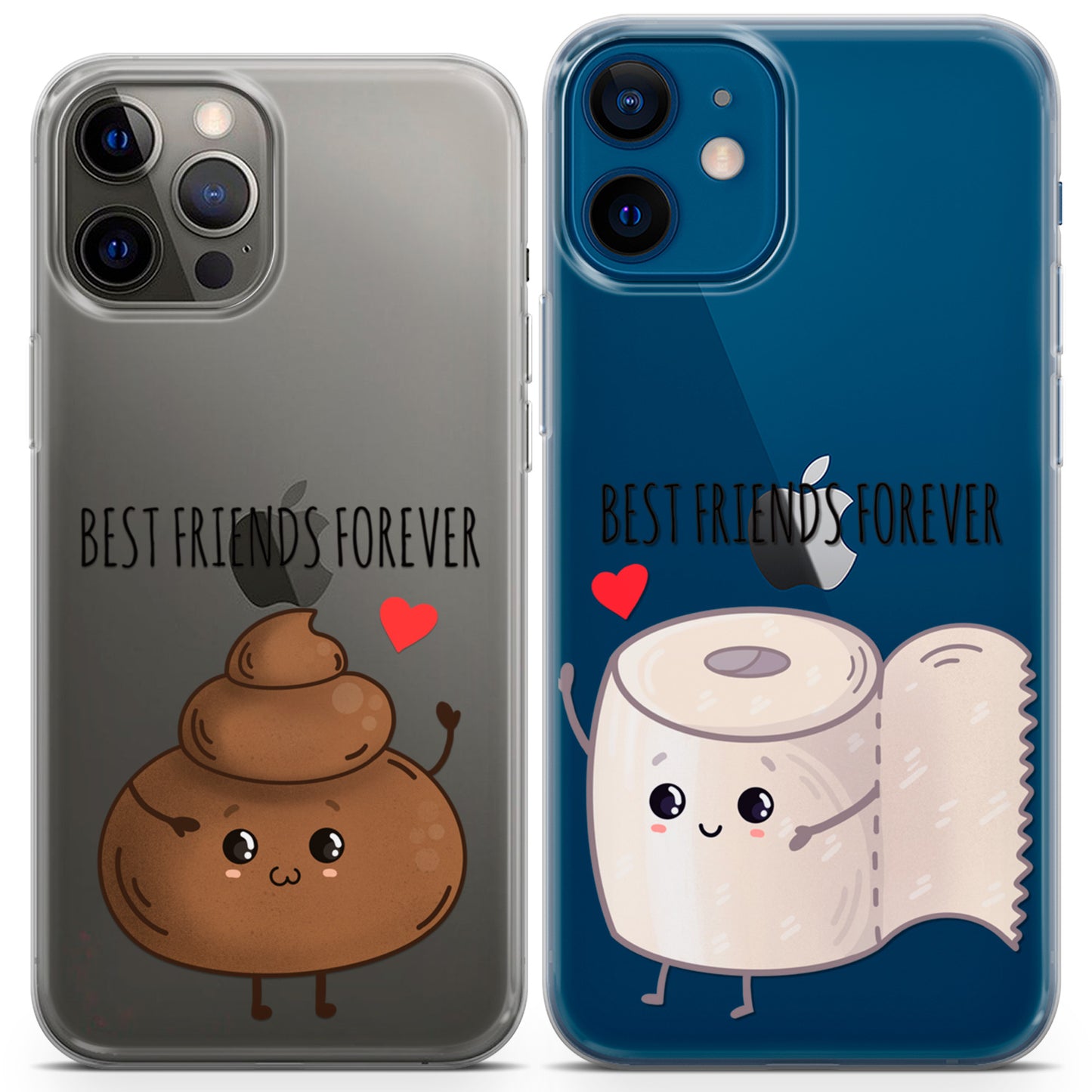 Cavka iPhone Couple Cases Poop and Toilet Paper