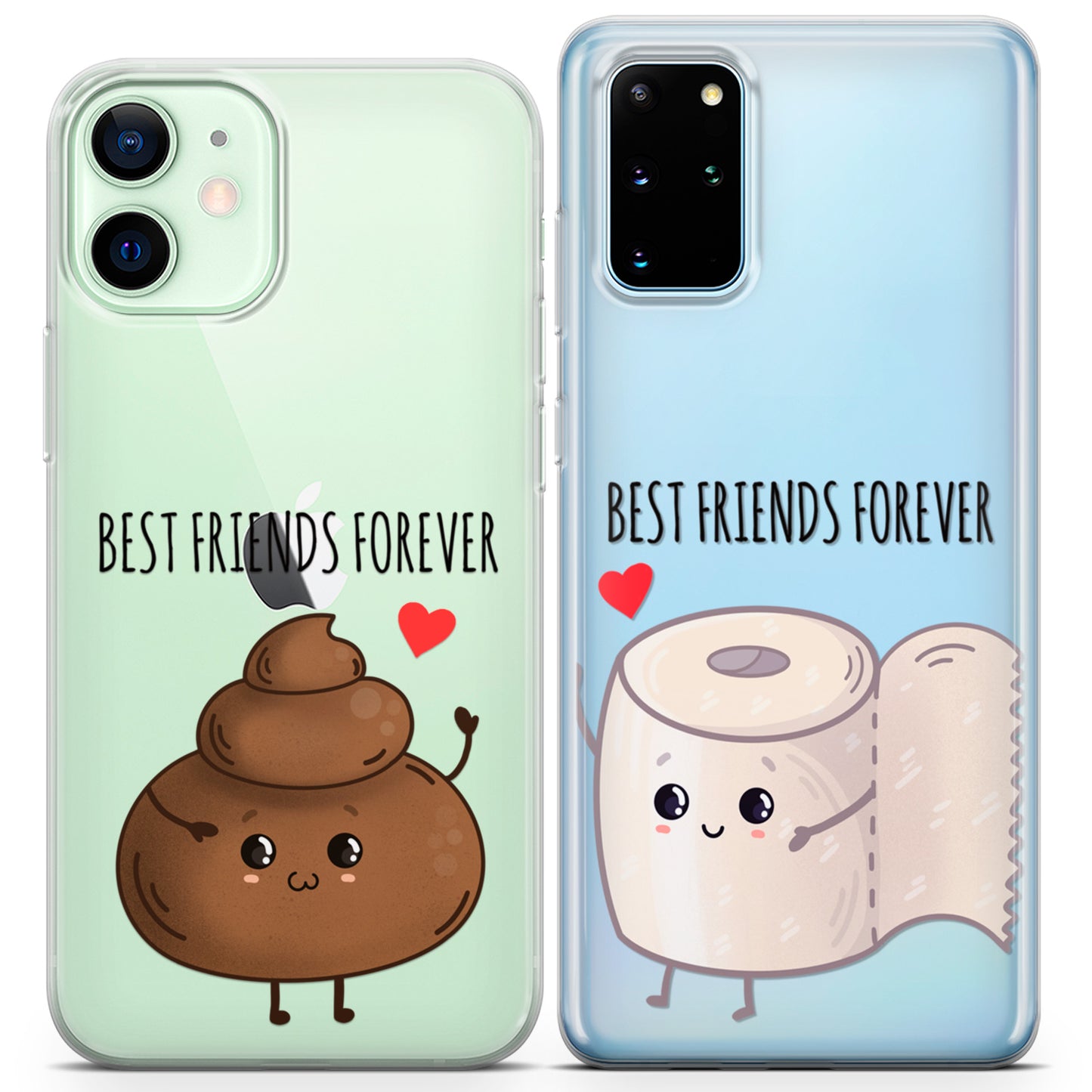 Cavka iPhone Couple Cases Poop and Toilet Paper