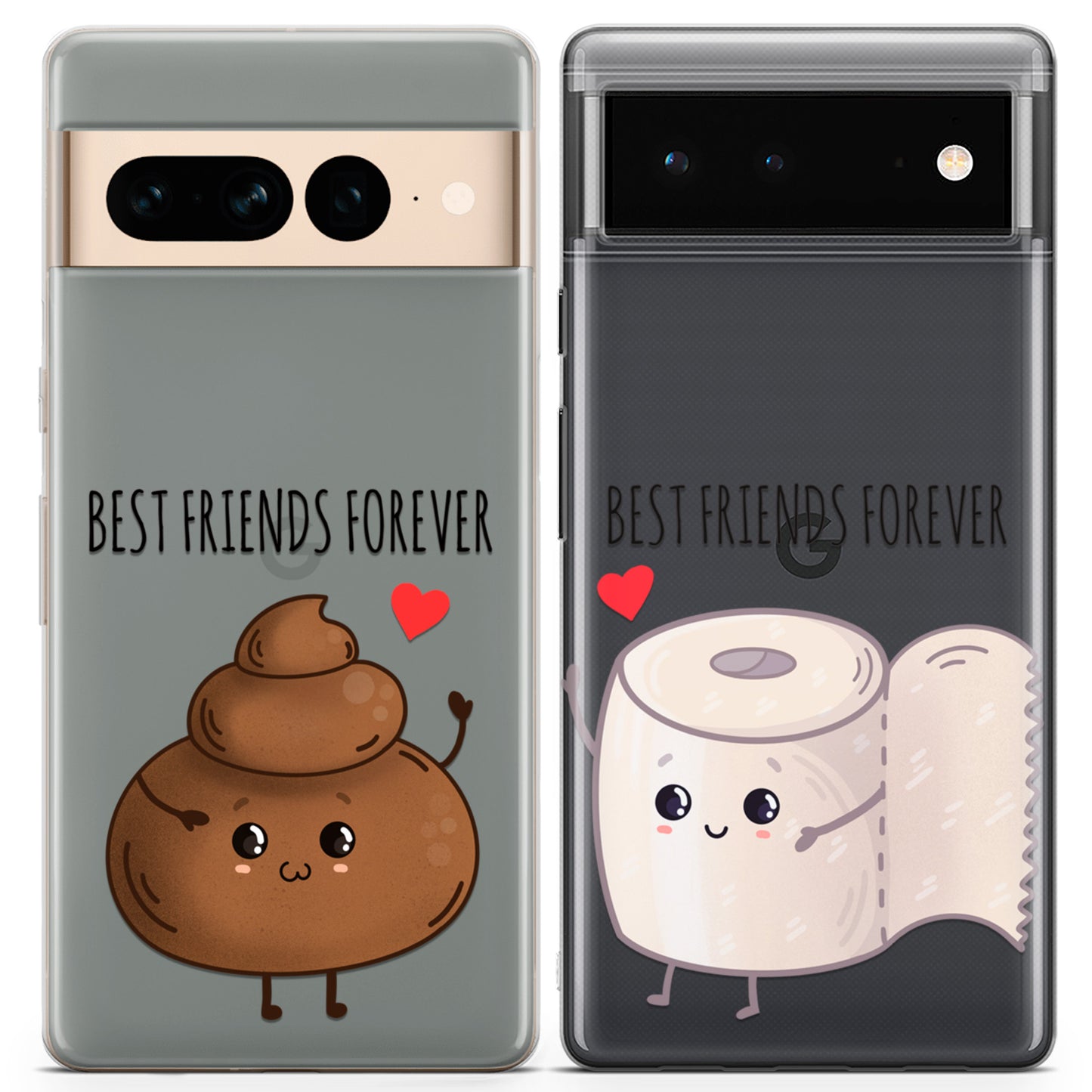 Cavka iPhone Couple Cases Poop and Toilet Paper