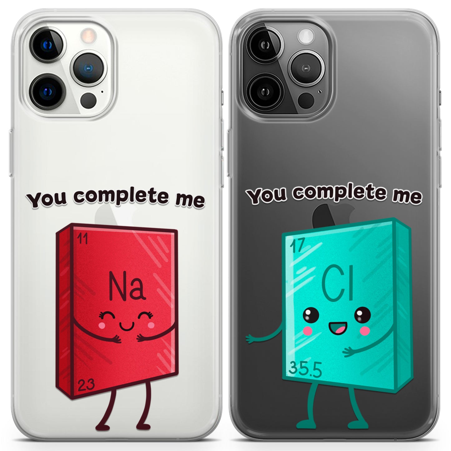 Cavka iPhone Couple Cases Chemical Elements