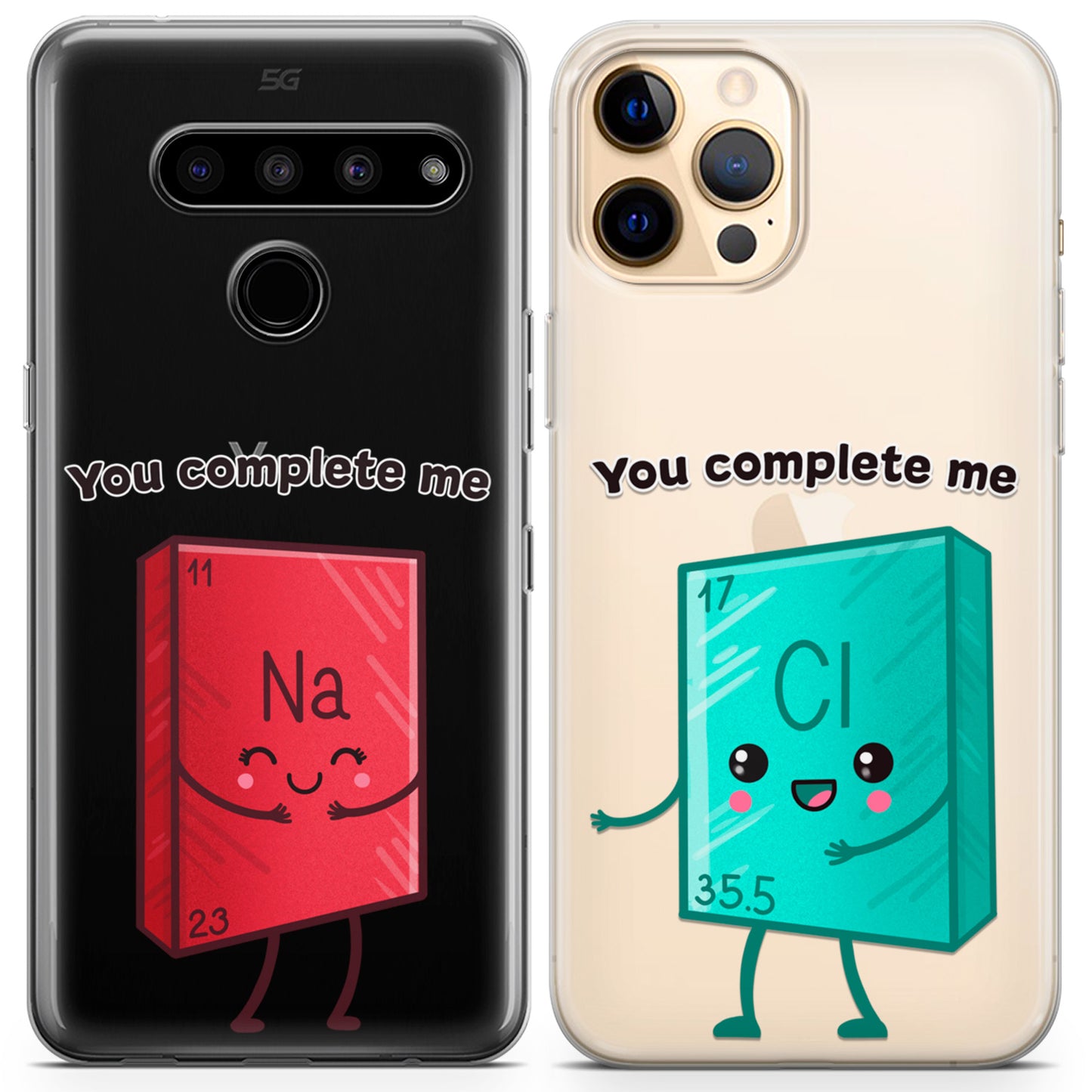 Cavka iPhone Couple Cases Chemical Elements