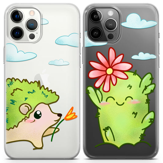 Cavka iPhone Couple Cases Cacti Hadgehog