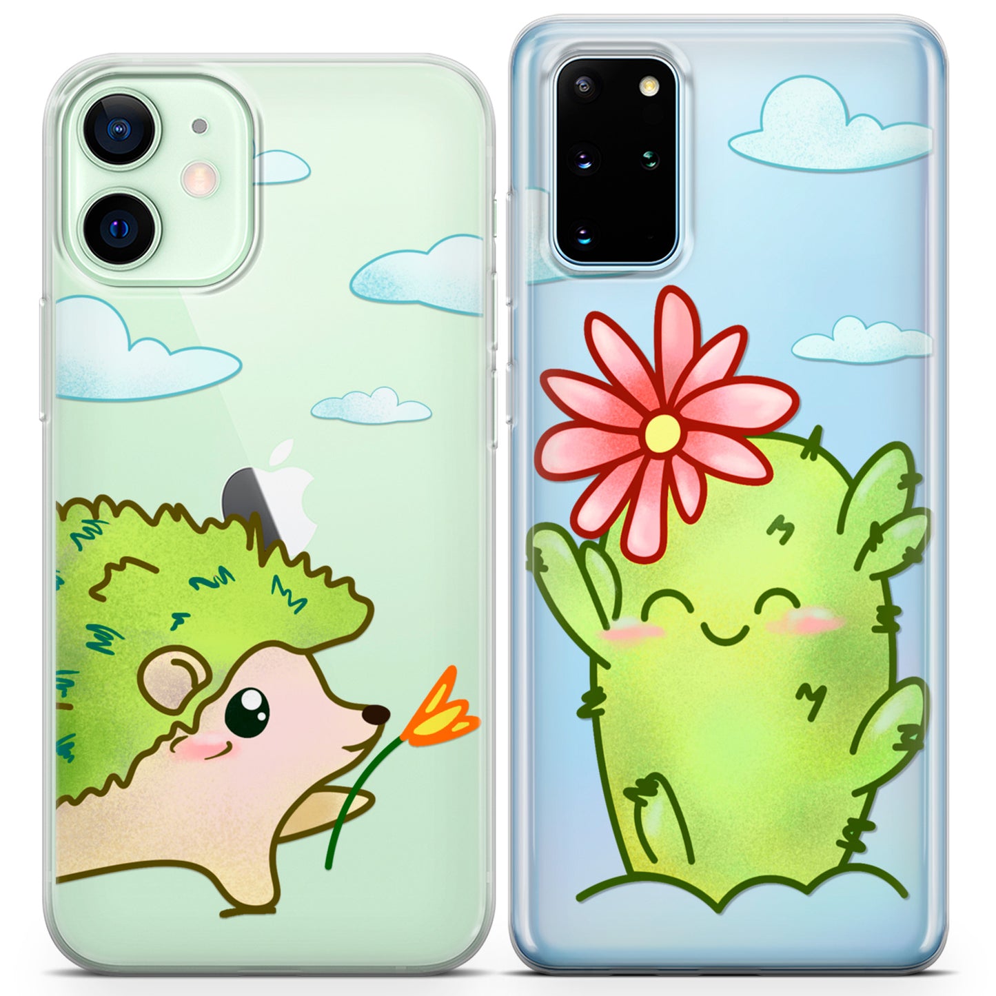 Cavka iPhone Couple Cases Cacti Hadgehog