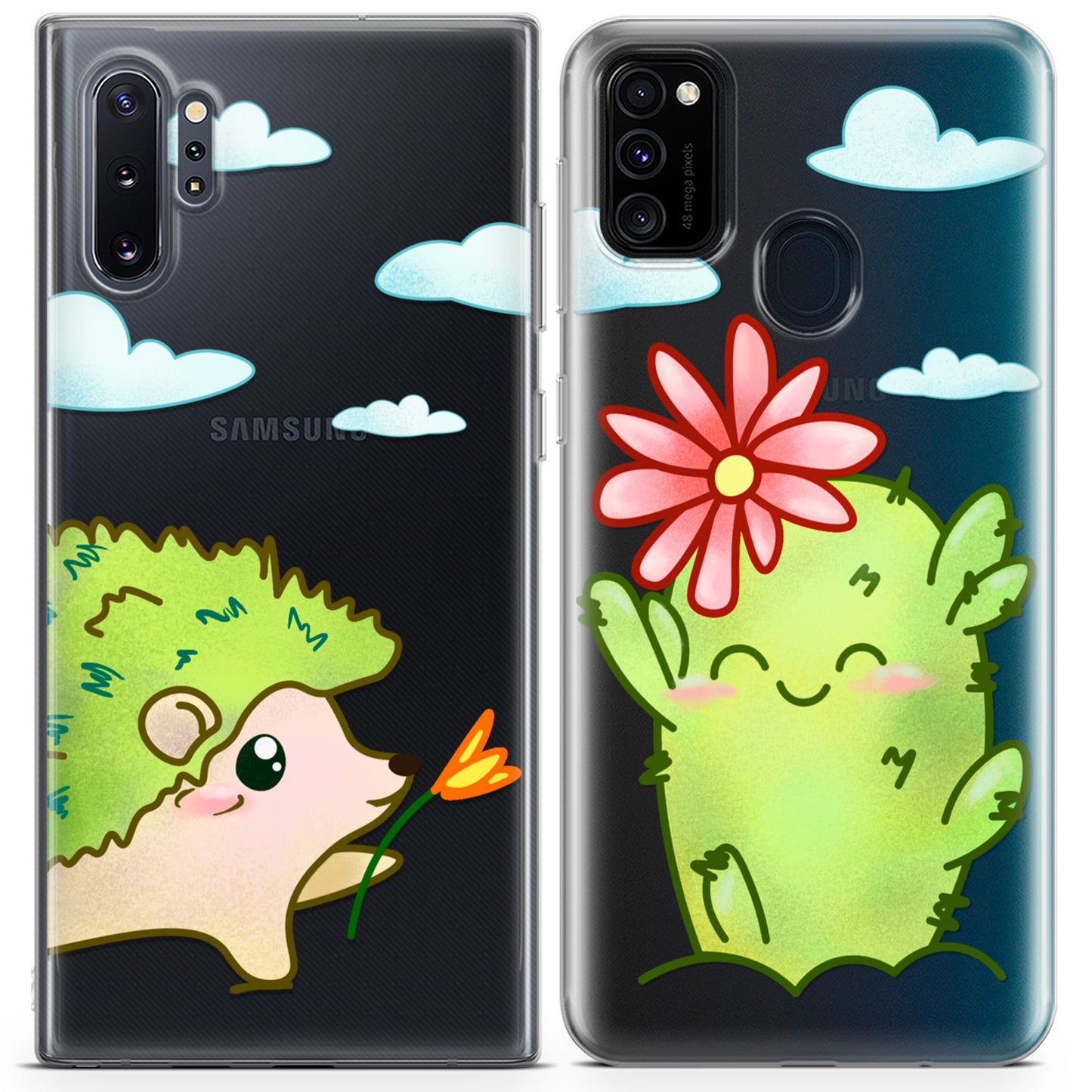 Cavka iPhone Couple Cases Cacti Hadgehog