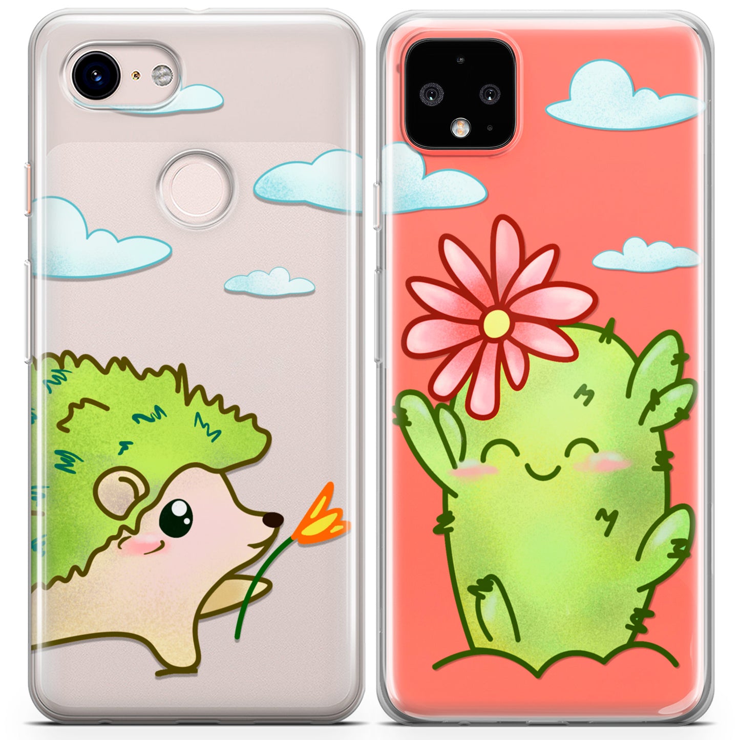 Cavka iPhone Couple Cases Cacti Hadgehog