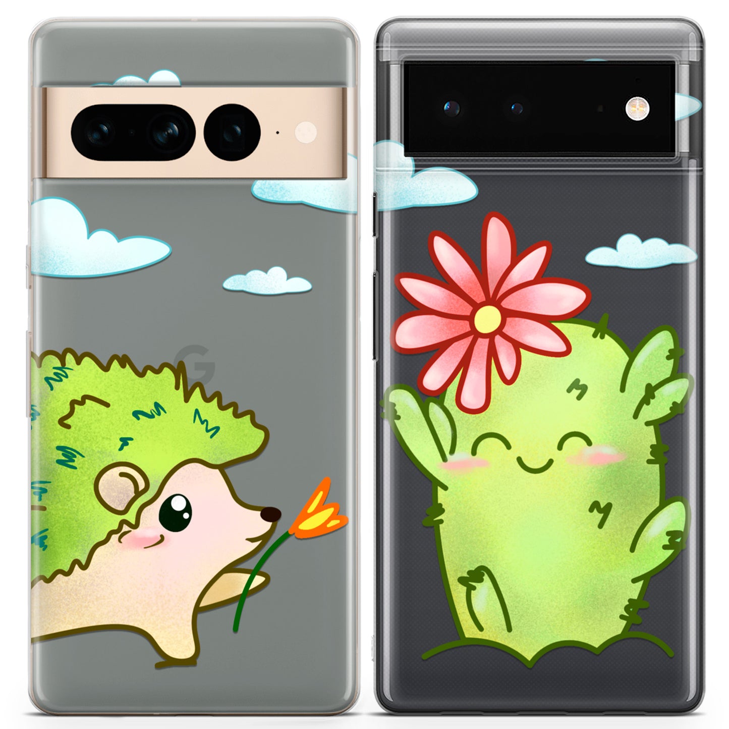 Cavka iPhone Couple Cases Cacti Hadgehog