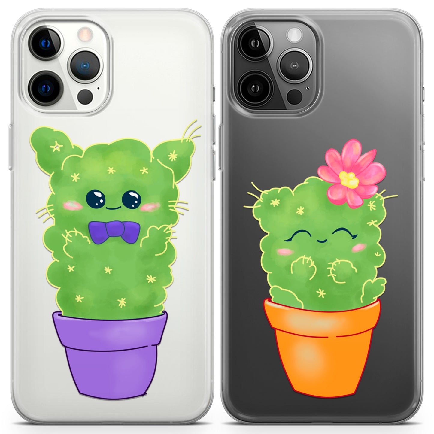 Cavka iPhone Couple Cases Kawaii Cactus