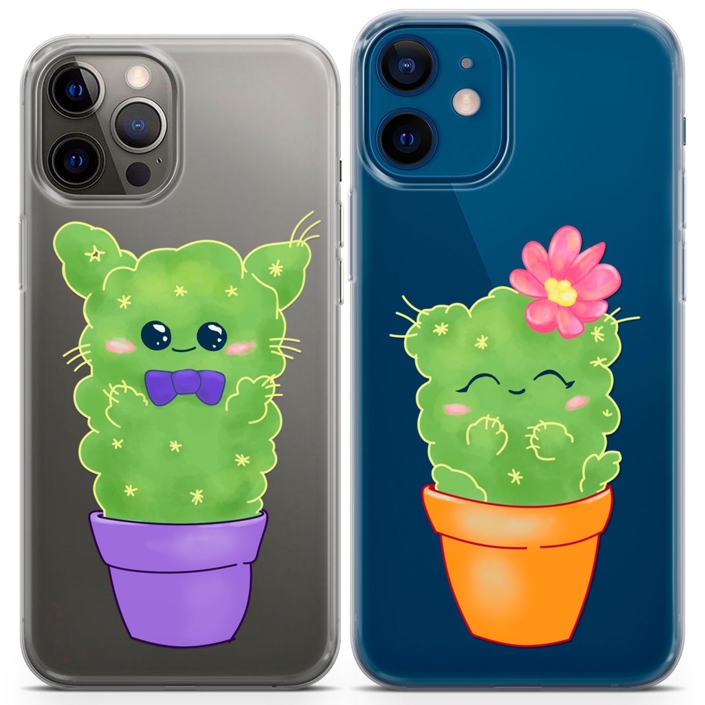 Cavka iPhone Couple Cases Kawaii Cactus