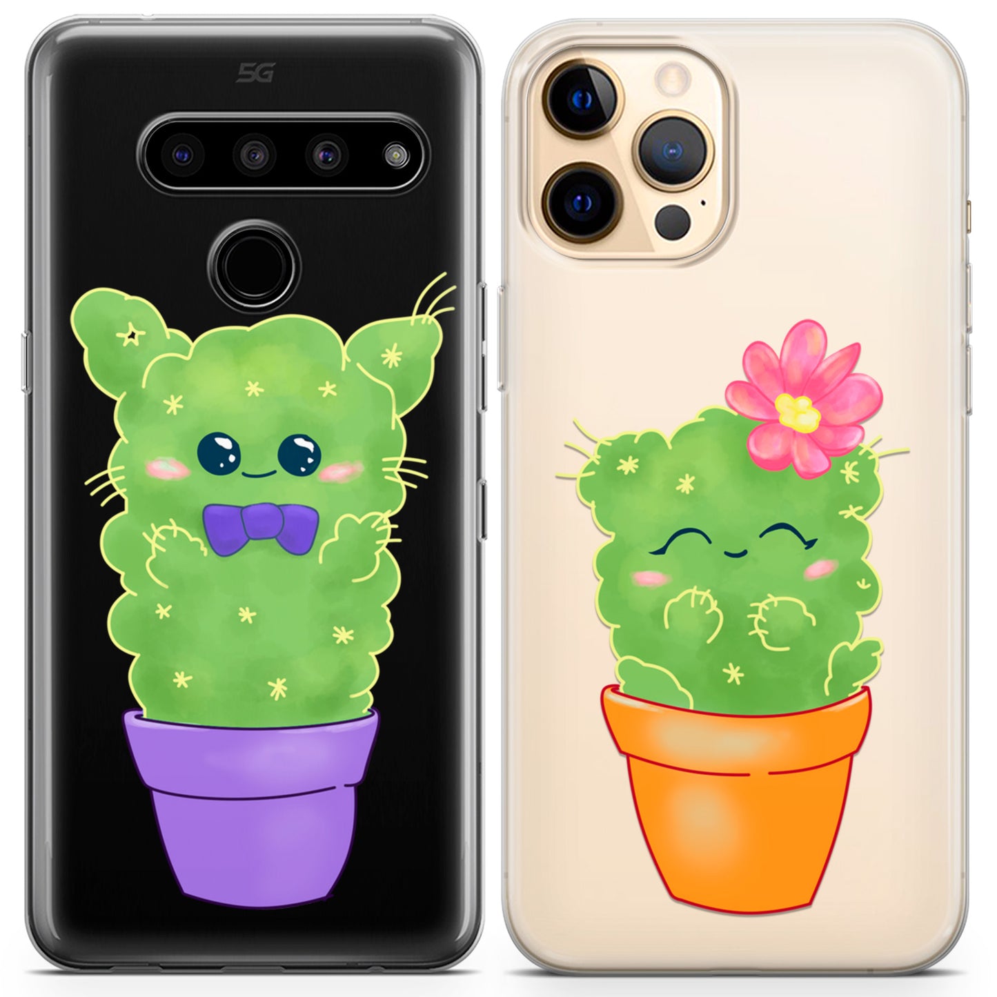 Cavka iPhone Couple Cases Kawaii Cactus