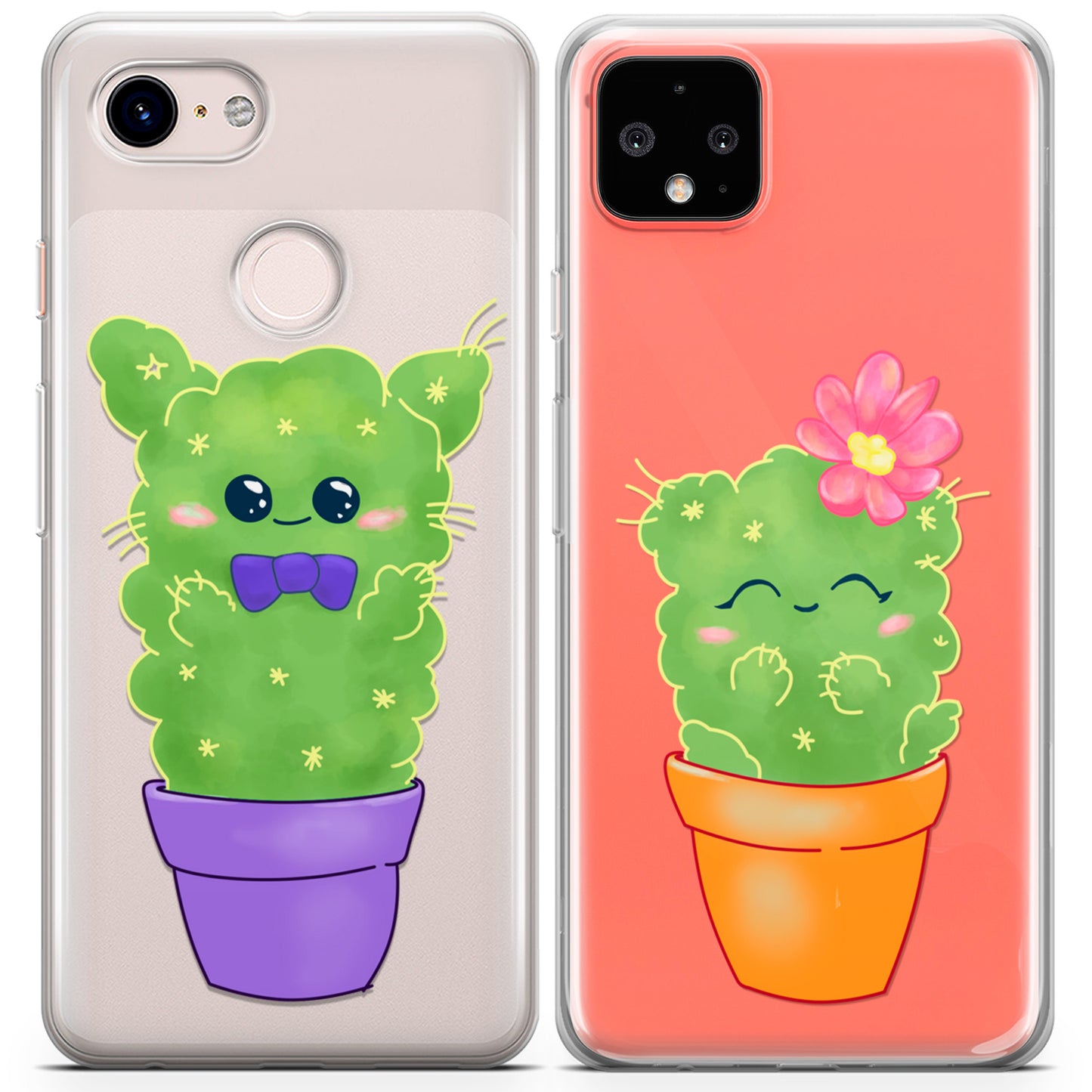 Cavka iPhone Couple Cases Kawaii Cactus