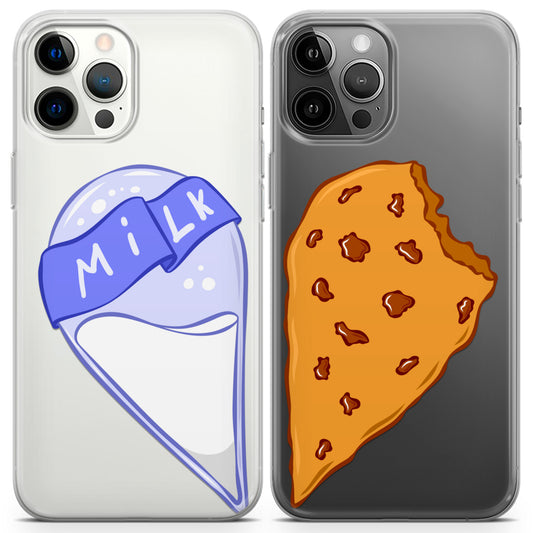 Cavka iPhone Couple Cases Cute Milk and Cookie