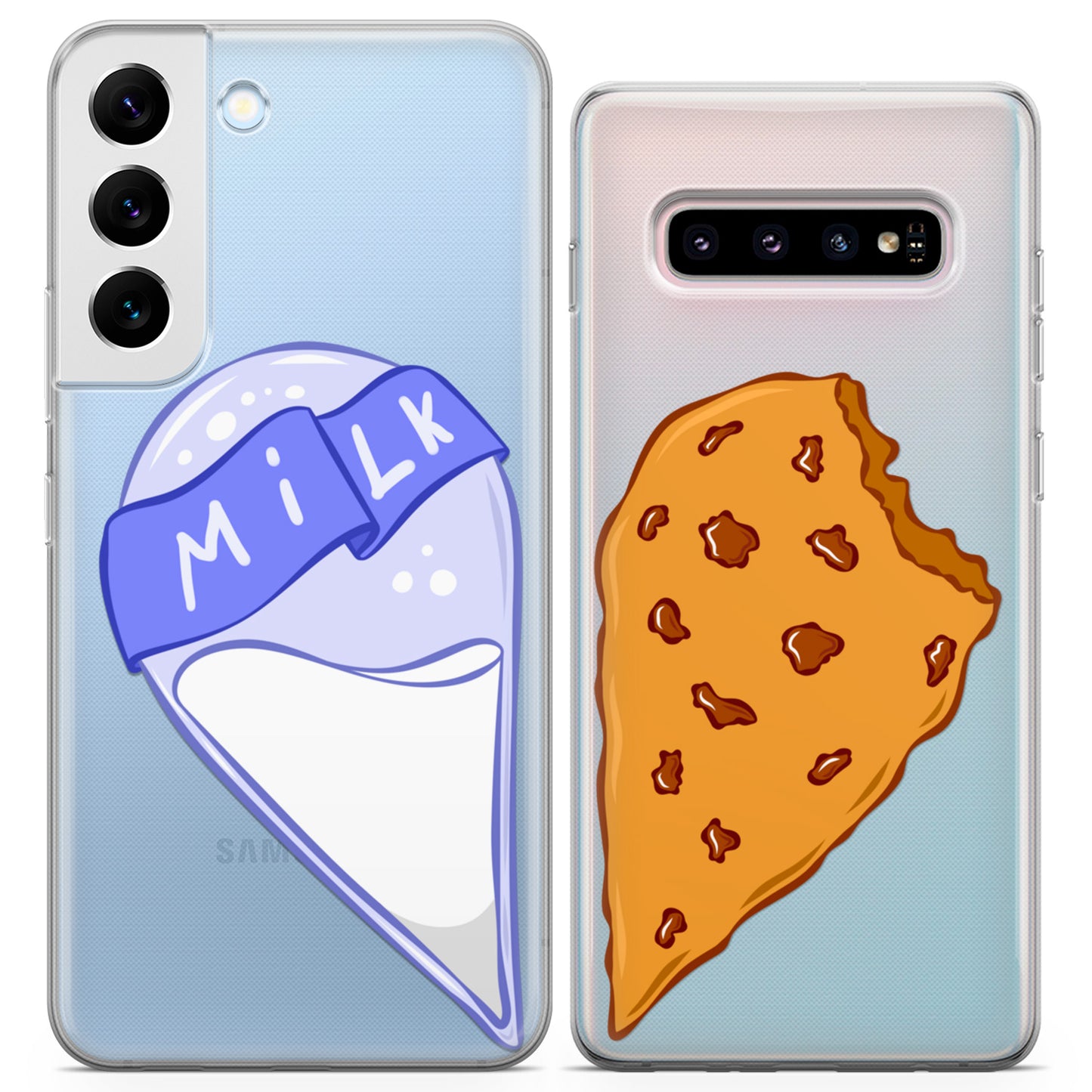 Cavka iPhone Couple Cases Cute Milk and Cookie