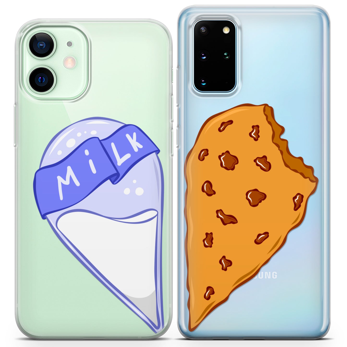 Cavka iPhone Couple Cases Cute Milk and Cookie