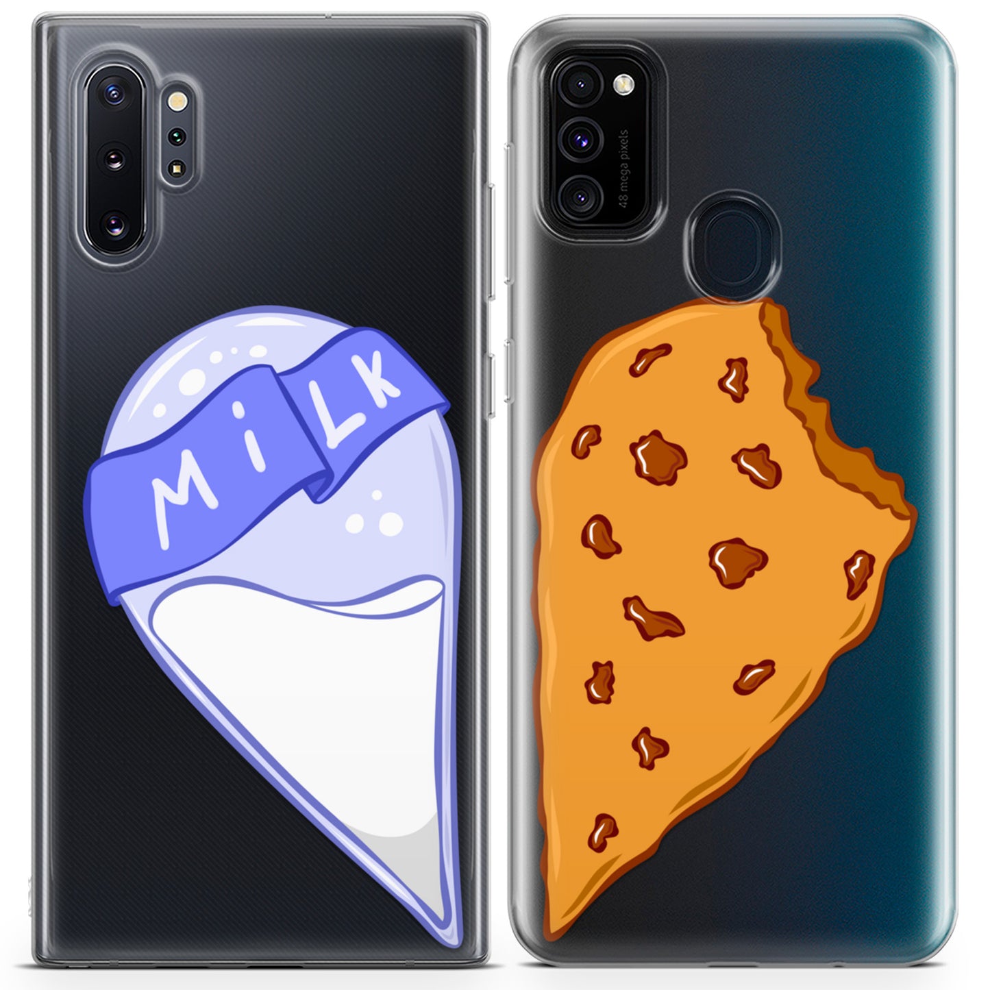 Cavka iPhone Couple Cases Cute Milk and Cookie