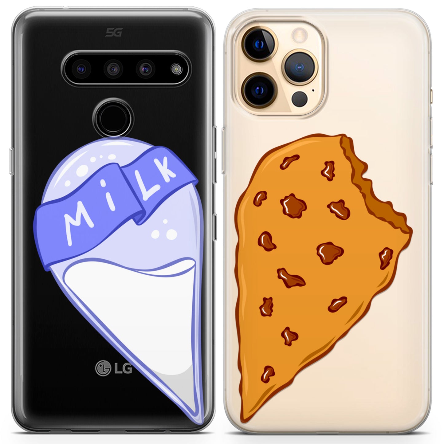 Cavka iPhone Couple Cases Cute Milk and Cookie