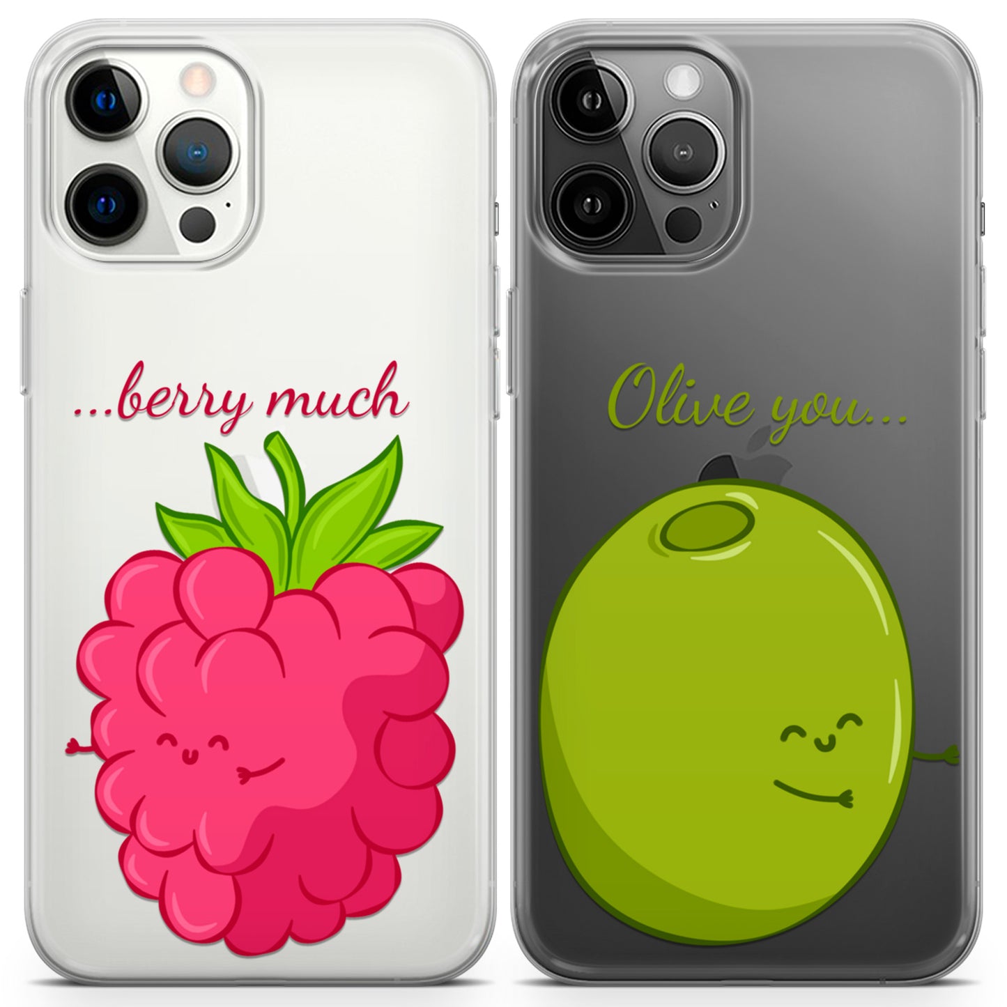 Cavka iPhone Couple Cases Olive You Berry Much