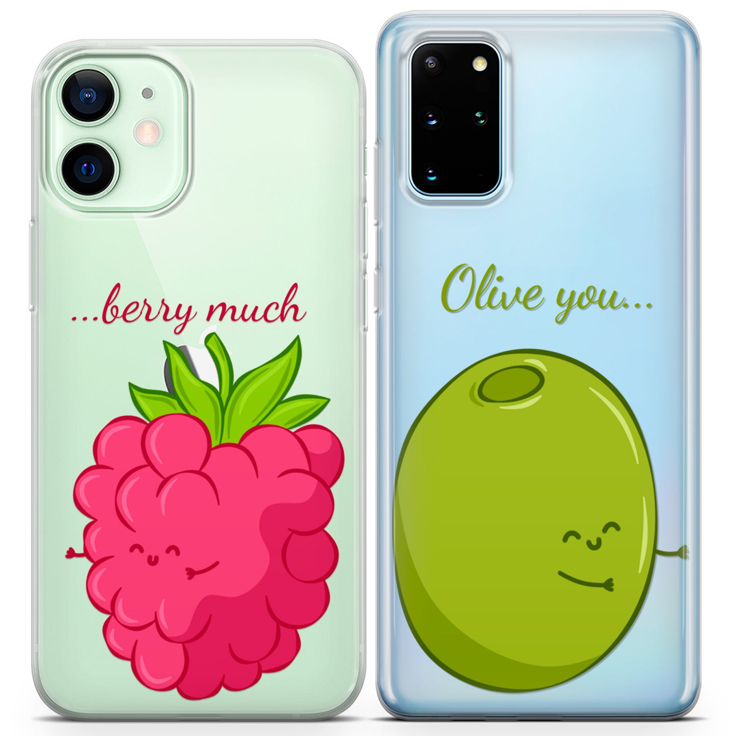 Cavka iPhone Couple Cases Olive You Berry Much